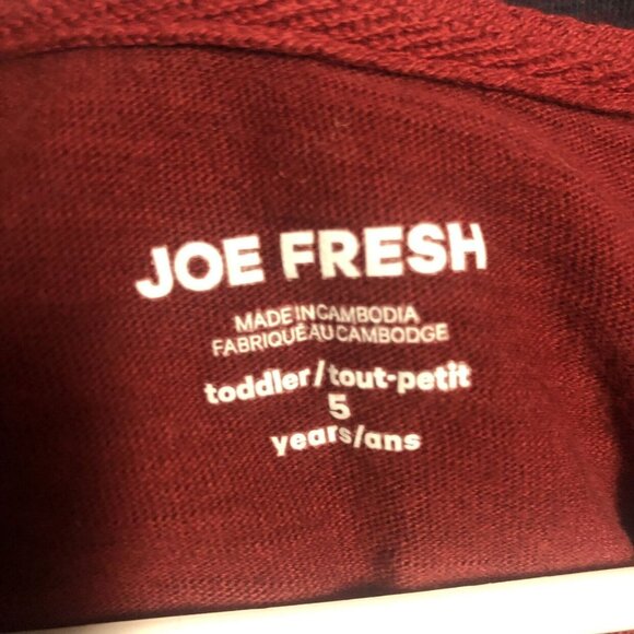 Joe Fresh Size 5 Striped Red & Blue Polo - Picture 2 of 3